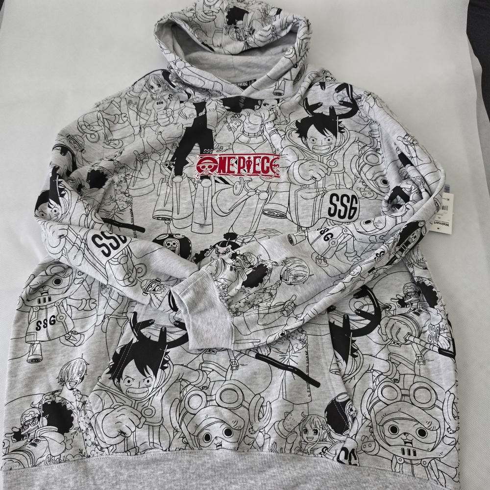 Onepiece Graphic Men’s Hoodie - Light Gray - Picture 2 of 6